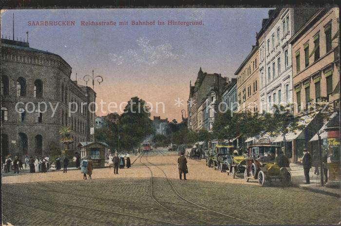 SAARBRueCKEN Saarland Reichsstrasse Bahnhof Strassenbahn