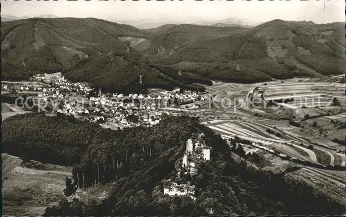 Erfweiler Pfalz Ruine Alt-Dahn Fliegeraufnahme