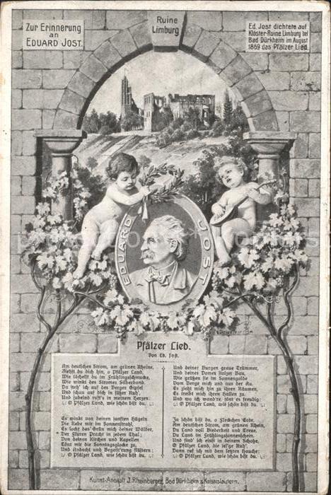 Bad Duerkheim Ruine Limburg Pfaelzer Lied Eduard Jost