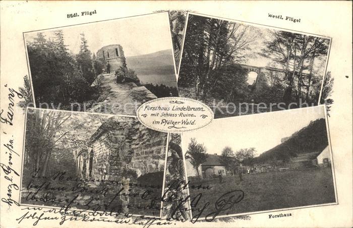 Vorderweidenthal Forsthaus Lindelbrunn Schlossruine Schlosshof Suedl. Westl. Flu