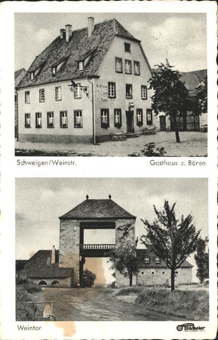 Schweigen-Rechtenbach Gasthaus Baeren Weintor