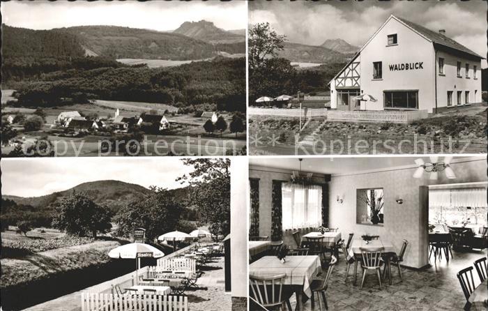 Lauterschwan Gasthaus Pension Waldblick Terrasse Ortsansicht