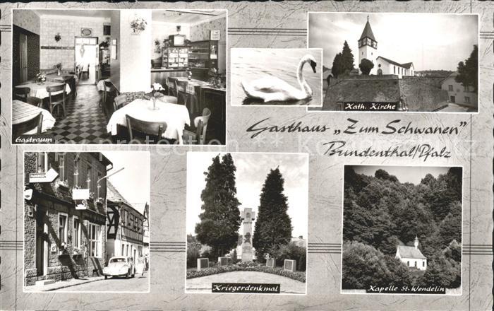 Bundenthal Kath. Kirche Kapelle St. Wendelin Kriegerdenkmal Schwan