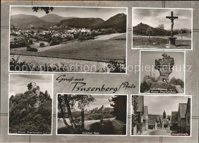Busenberg Pfalz Kreuz Ruine Drachenfels Hauptstrasse Eiloechel-Fels