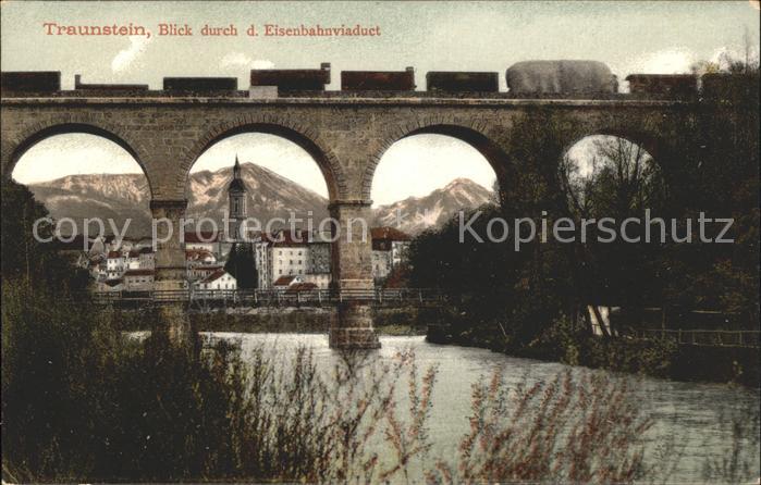 Traunstein Oberbayern Eisenbahnviadukt