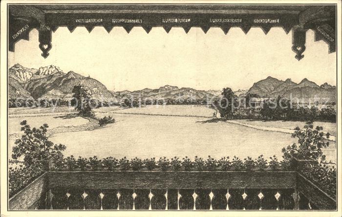 Achental Traunstein Blick vom Fremdenheim Weiher aus