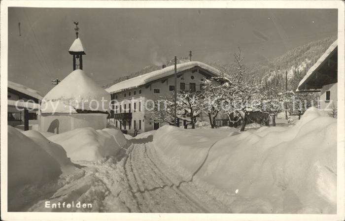 Entfelden Dorfpartie im Schnee