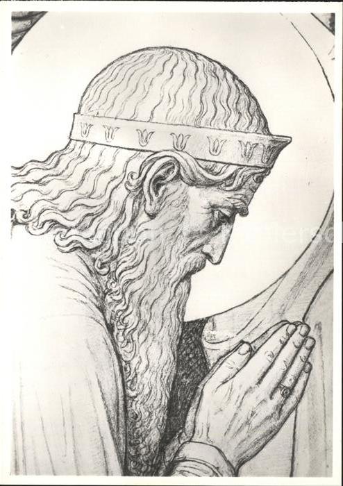 Beuron Donautal Kunstschule Zeichnung Marienleben anbetender Koenig