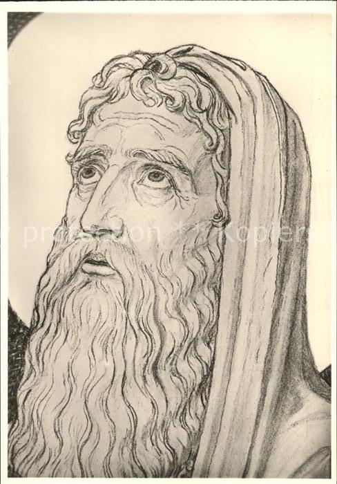 Beuron Donautal Kunstschule Zeichnung Marienleben der greise Simeon