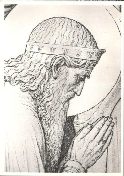 Beuron Donautal Kunstschule Zeichnung Marienleben anbetender Koenig