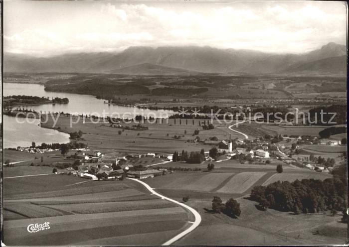 Taching See Fliegeraufnahme am Waginger See