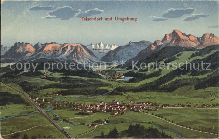 Teisendorf Oberbayern Panoramakarte