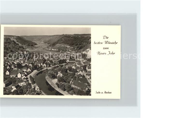 Sulz Neckar Neckarpartie Neujahrskarte