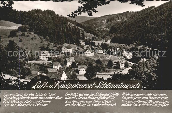 Schoenmuenzach Gaestehaus Sommerberg Gedicht Ortsansicht