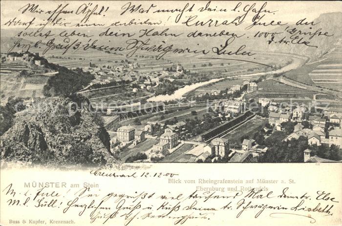 Bad Muenster Stein Ebernburg Blick v. Rheingrafenstein Rothenfels