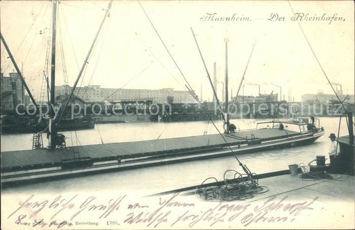 MANNHEIM BW Rheinhafen Lastkahn