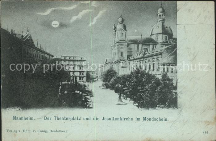 MANNHEIM BW Theaterplatz Jesuitenkirche
