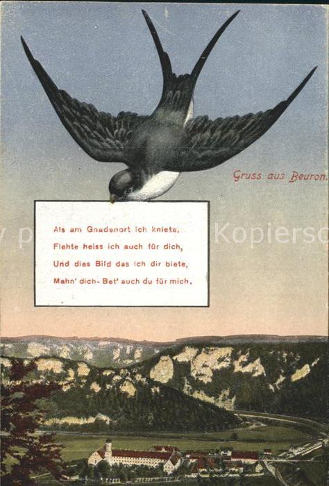 Beuron Donautal Schwalbe Gedicht