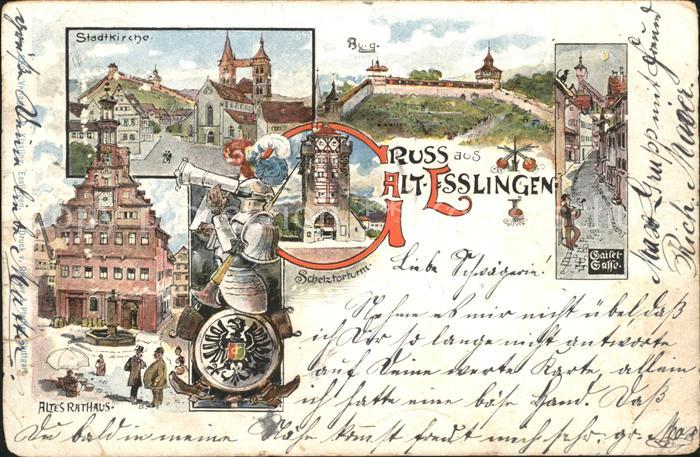 Esslingen Neckar Burg Stadtkirche Altes Rathaus Schelztorturm