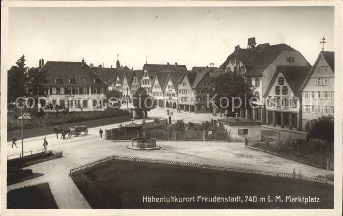FREUDENSTADT BW Marktplatz Pferdekutsche