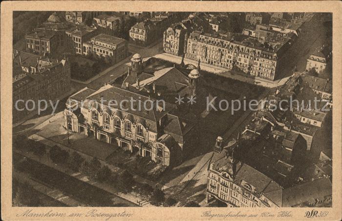 MANNHEIM BW Fliegeraufnahme Rosengarten