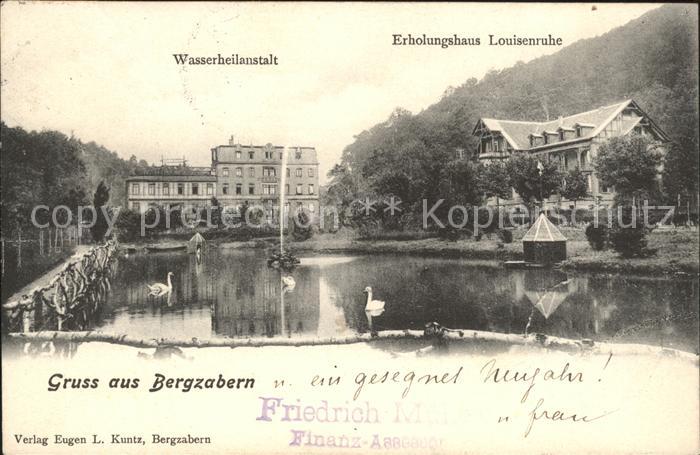 Bad Bergzabern Wasserheilanstalt Erholungshaus Louisenruhe Schwanenteich