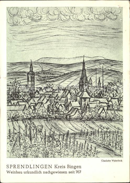 Sprendlingen  Dreieich Weinbau Charlotte Waterbeck Bahnpost