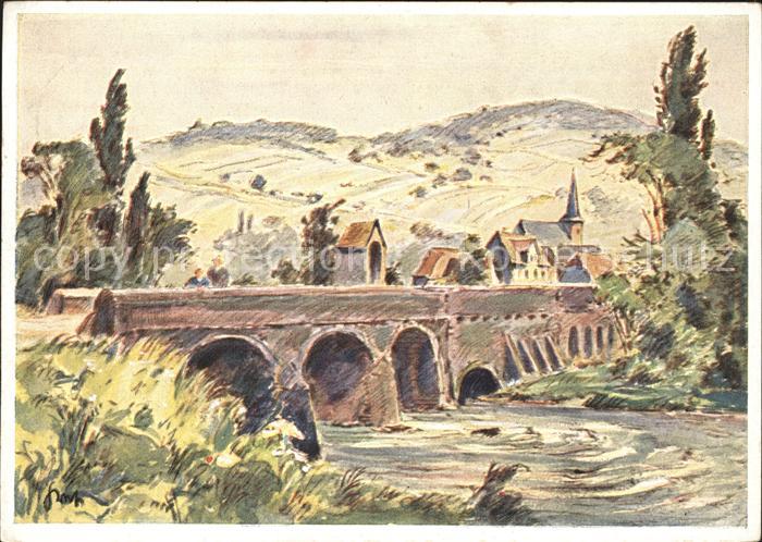 Rheinheim Bruecke Kuenstlerkarte