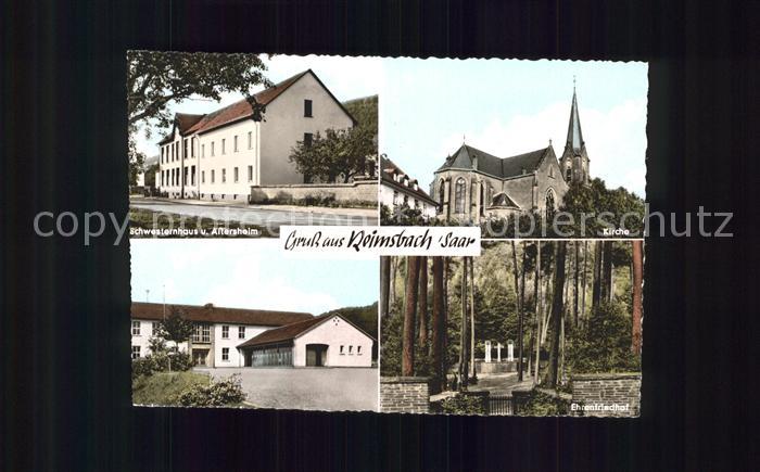 Reimsbach Beckingen Kirche Schwesternhaus Altersheim Schule Ehrenfriedhof
