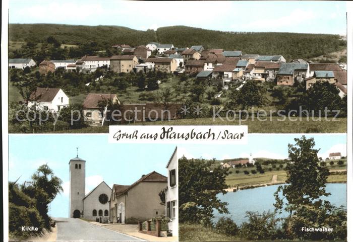 Hausbach Losheim See Kirche Fishweiher