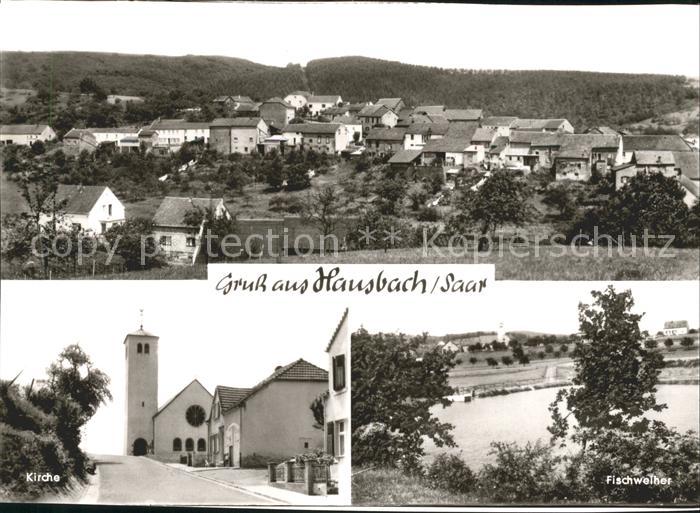 Hausbach Losheim See Kirche Fischweiher