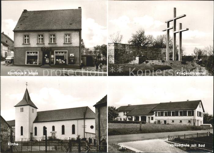 Wadern Morscholz Kaufhaus P.Maus Krieger-Ehrenmal Volksschule Bad Kirche