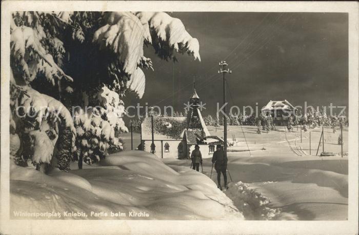 Kniebis Freudenstadt Kurhaus Kirchle Skifahrer