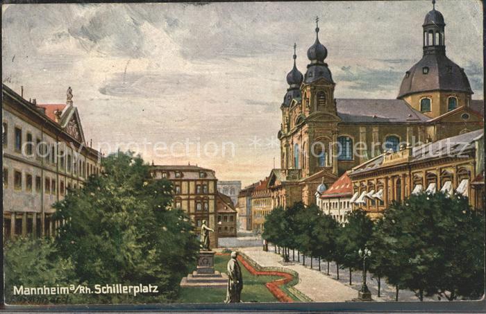 MANNHEIM BW Schillerplatz Theater Jesuitenkirche