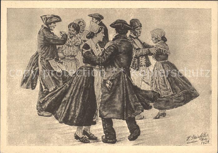 Boechingen Atlpfaelzer Holzschuhtanz Kuensterkarte