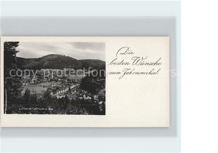 Calmbach Enz Ortsansicht Glueckwuensche neuen Jahr
