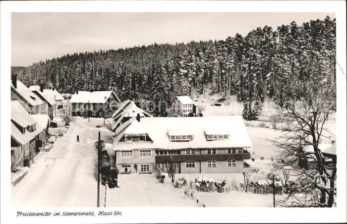 Friedenweiler Haus Ebi Wintersportplatz Hoehenluftkurort