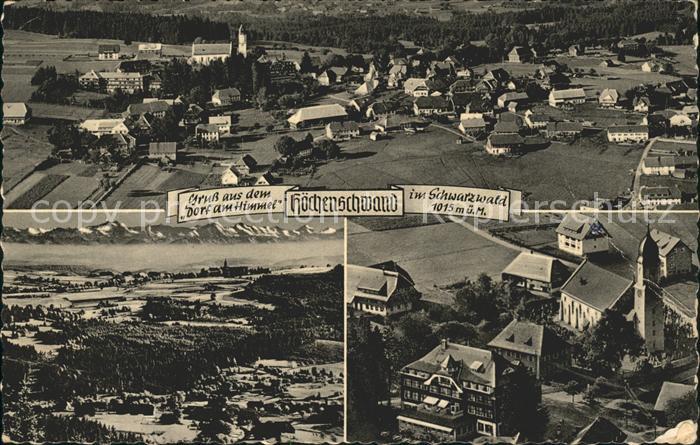 Hoechenschwand Schwarzwald BW Dorf Flugaufnahme