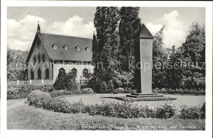 Herbolzheim Breisgau Kriegerdenkmal Turnhalle