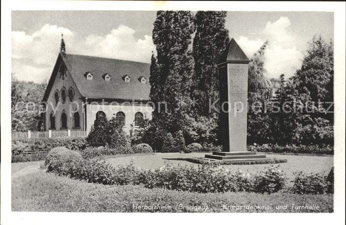 Herbolzheim Breisgau Kriegerdenkmal Turnhalle
