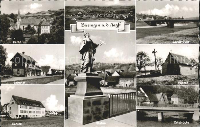 Bieringen Jagst Bahnhof Schule Jagstbruecke Ortsbruecke