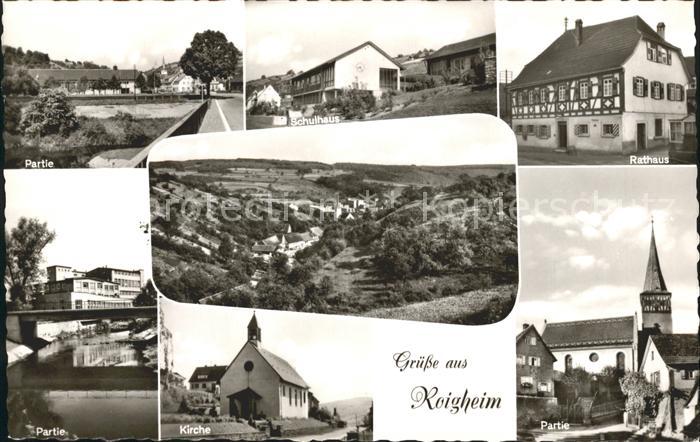 Roigheim Kirche Partie Schulhaus Rathaus