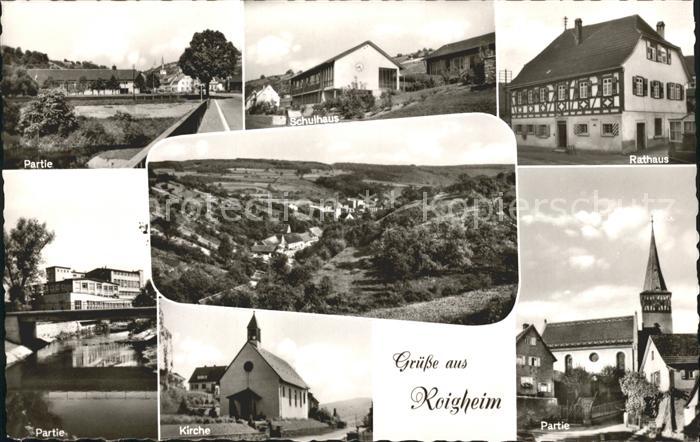Roigheim Kirche Partie Rathaus Schulhaus