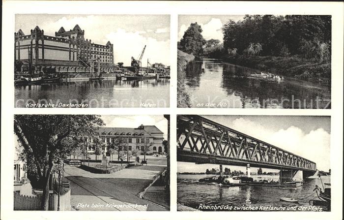 Karlsruhe Platz Kriegerdenkmal Alb Rheinbruecke