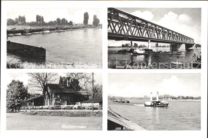 Karlsruhe Rheinbruecke Rheinterrasse