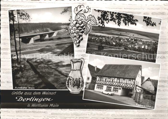 Dertingen Bruecke Fachwerkhaus Autobahn