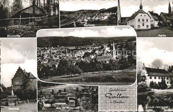 Dallau Blockhuette Denkmal Schloss im Mariental