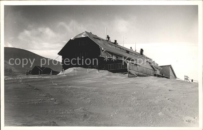 Raxalpe Karl Ludwig Haus im Schnee