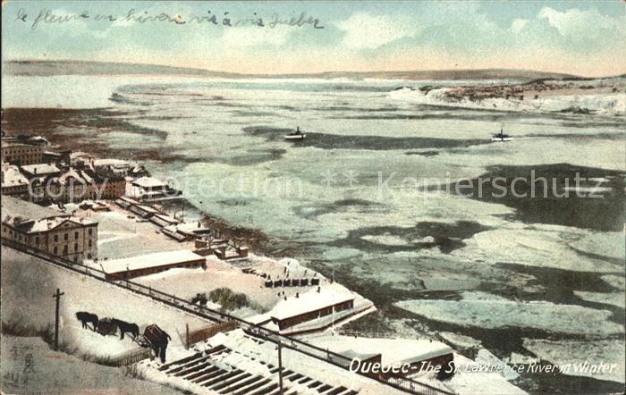 Quebec ST. Lawrence River im Winter