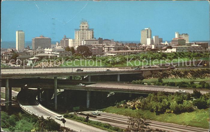 San Diego California Skyline and Freeway